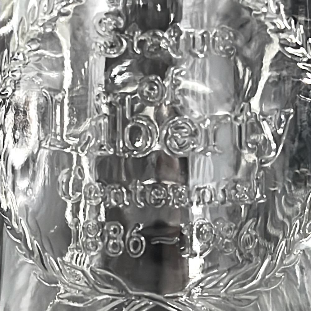 Vintage Anchor Glass Statue of Liberty Centennial 1886-1986 Glass Mug/Stein - Picture 6 of 10